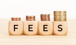 Fees word on Wooden blocks Fees word on Wooden blocks